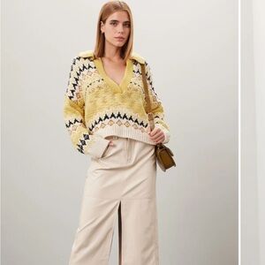 A.L.C. Fair Isle Nordic Merino Wool Landry Sweater